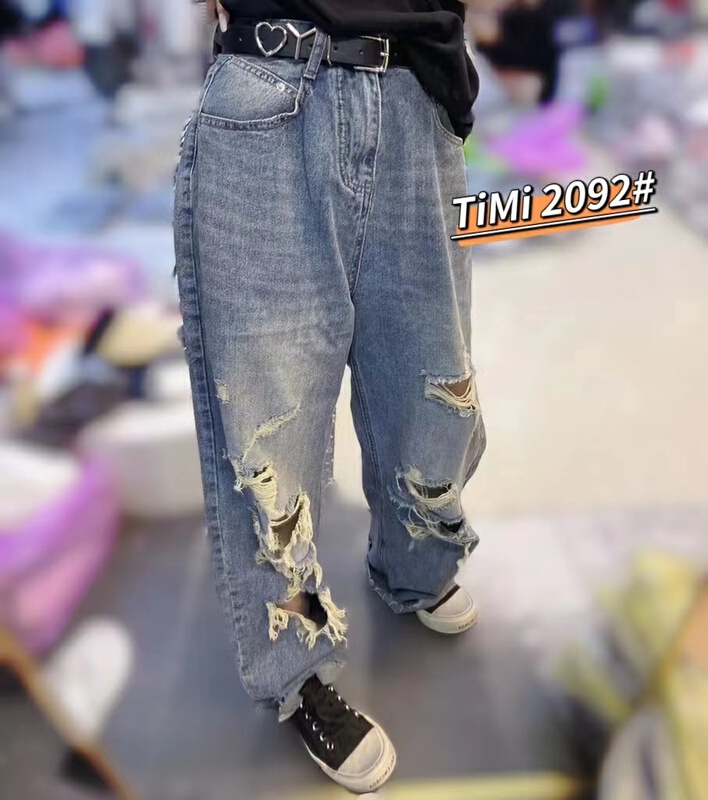 [TIMI] fashion skinny jeans with holes 2092\lsw