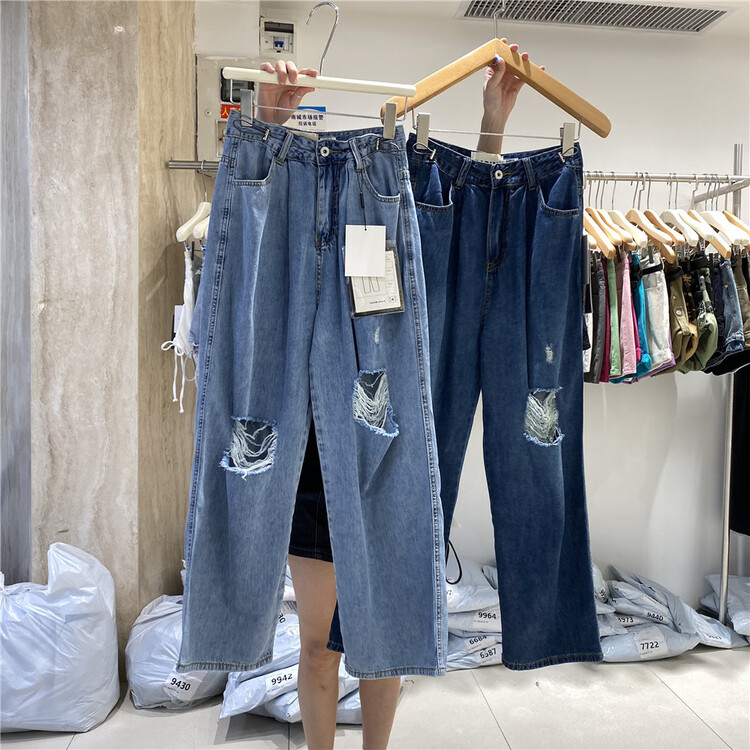 [o not 1] personalized pierced adjustable waist jeans n011\lsw