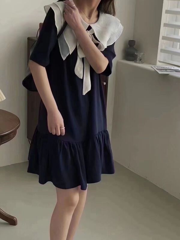 [Duomi] color blocking age reducing loose dress 7015\zxl