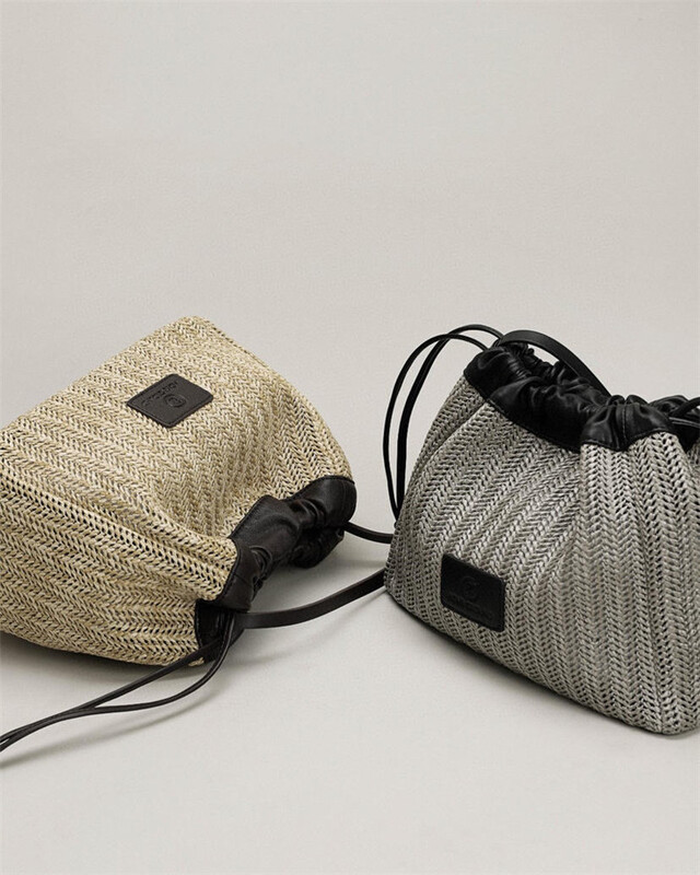 [acme ground] first layer sheepskin fashion contrast stitch handbag ys1-1328\cls