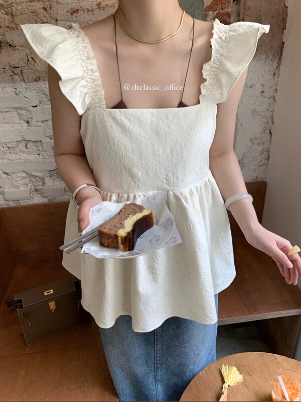 [DT class] Korean version Feifei sleeve fashion shirt 4802\xyj