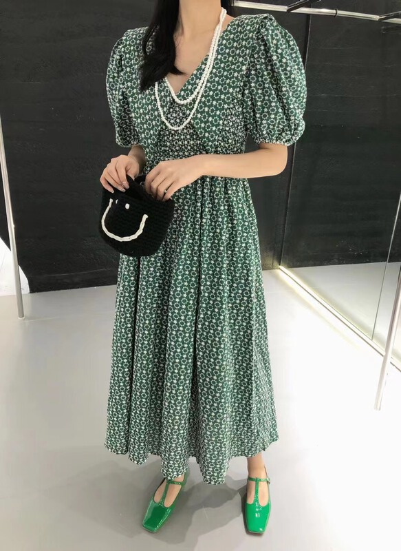 [rich rich] lady pleated fresh simple dress 9259\gyj