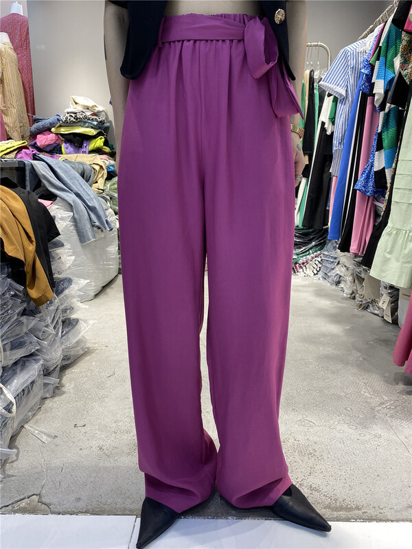 【D+（AIT.)】 Trendy vertical sense simple slim casual pants (with belt) 70377\ozq