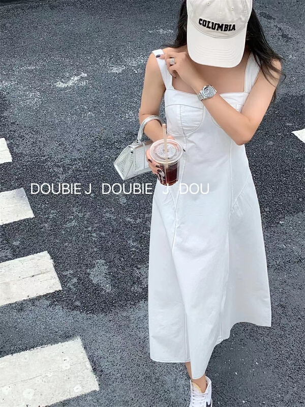 [double.j] simple fashion suspender waist dress (dress only) 1871\pcz