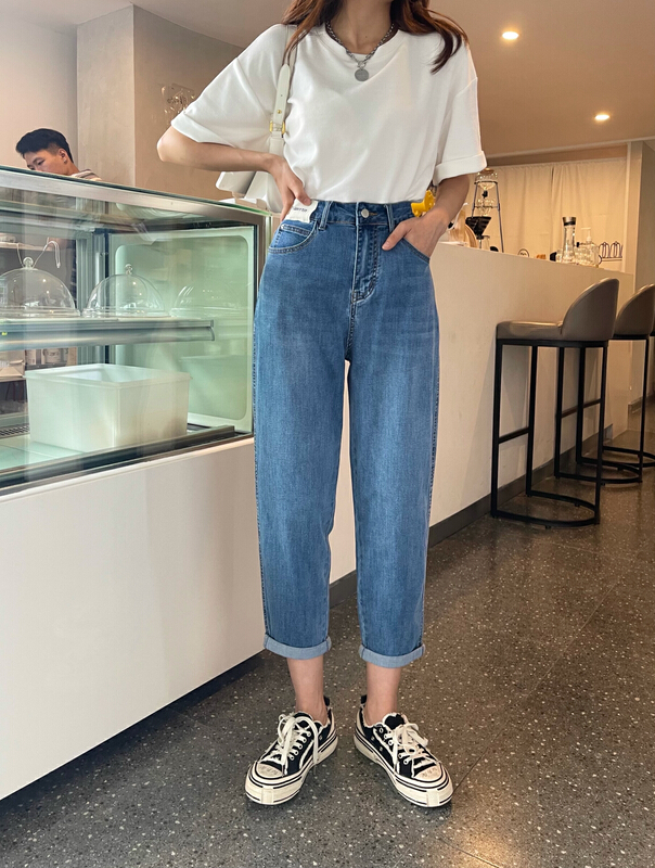 [en Xier] versatile slim elastic Harlan jeans k2582\l