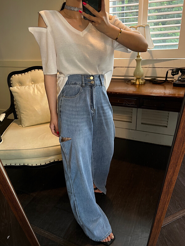 [f (x)] Korean Tencel straight cut jeans k2052\ozq
