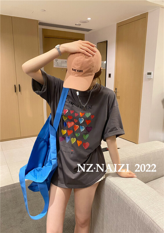 [Naizi] simple printing versatile short sleeve T-shirt t8101\ozq