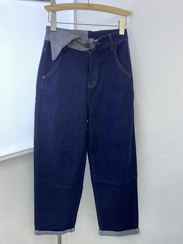 Original price 99.99! [okd] versatile fashion irregular dad jeans 6788\zxl