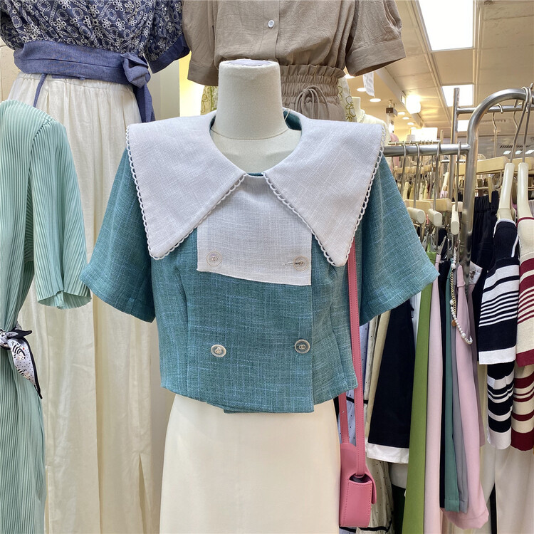 [31 fashion] temperament small fragrance small shirt ys1-10098\hjy