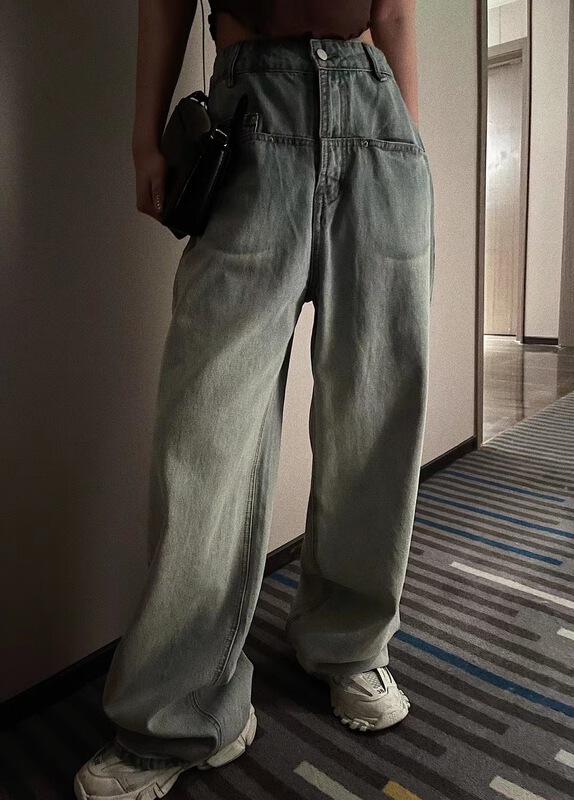 [buyer Yan Xuan - God of wealth] Korean loose front pocket casual jeans 20023\cl
