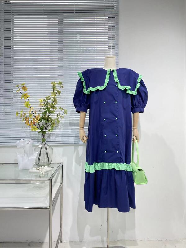 [rich rich] color blocking fungus edge minority dress 9223\gyj