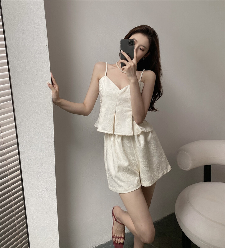 [modern 197] jacquard waist strap + casual Shorts Set 81100\lsl