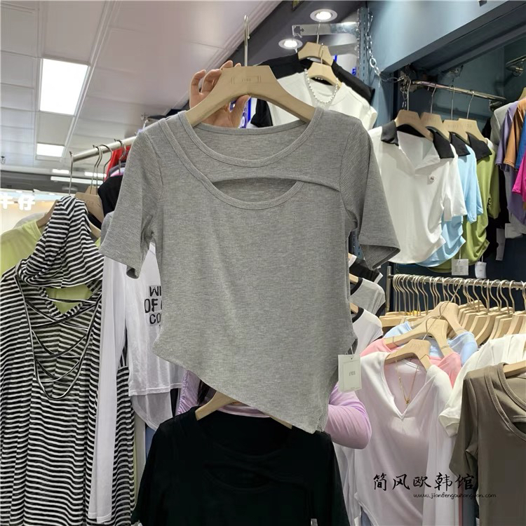 [1to3] personalized hollowed out careful machine short sleeve T-shirt z132\l