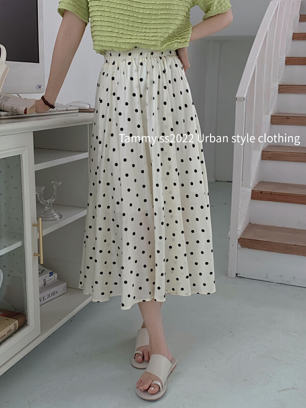 [Tammy] elastic wave point shows thin, versatile urban style skirt 82665\l