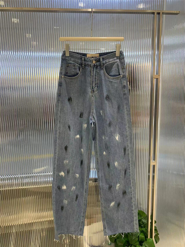 [o not 1] Korean graffiti design casual jeans w987\lsw