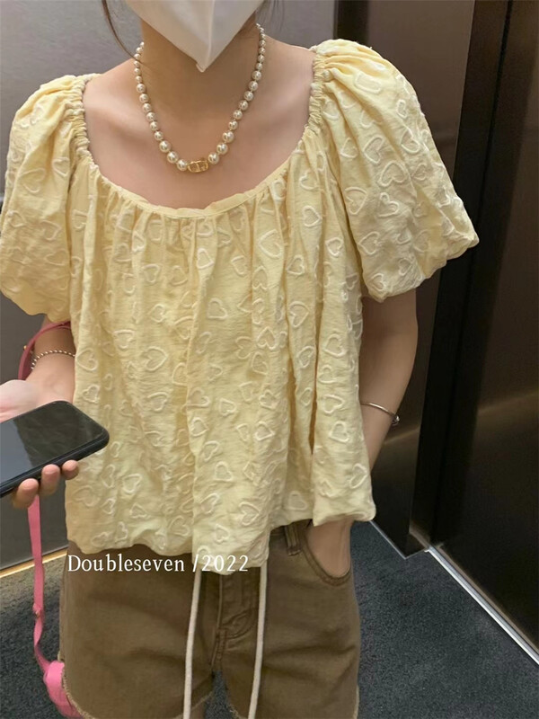 [double seven] Korean aging fresh shirt 29107\zxx