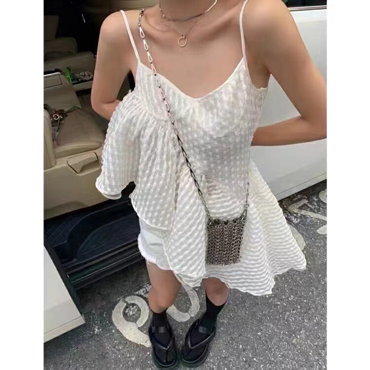 [lidada] heavy craft sling irregular hem vest / sling 2708\hbx