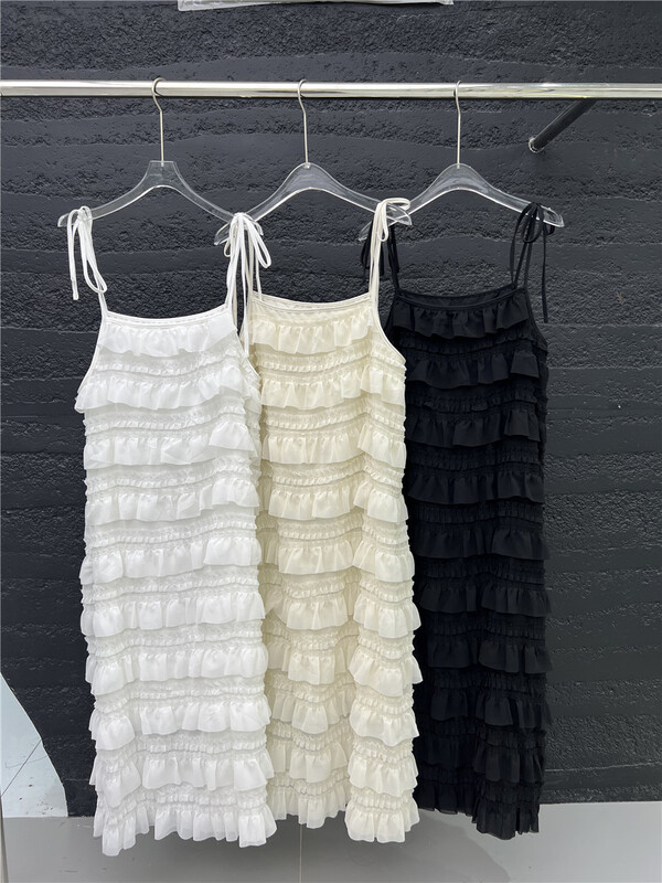 [rich rich] fresh and simple strap Chiffon Dress 77839\y