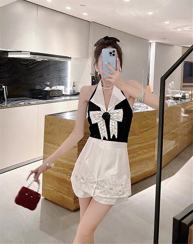 [Linna] pure desire short color blocking T-shirt 82850\jj