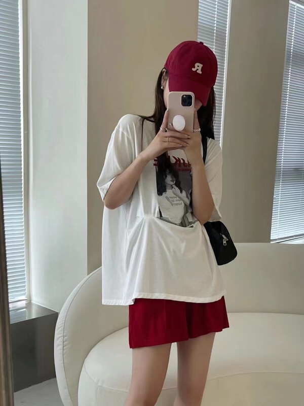 [seven 7] loose print Pullover short sleeve T-shirt 8271\wtt