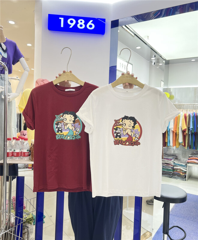 [1986] Miss cartoon Betty loose short sleeve T-shirt f3552\lsl