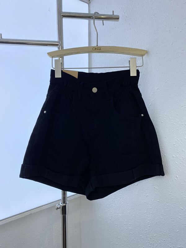 [okd] high waist versatile skinny denim shorts 52722\zxl