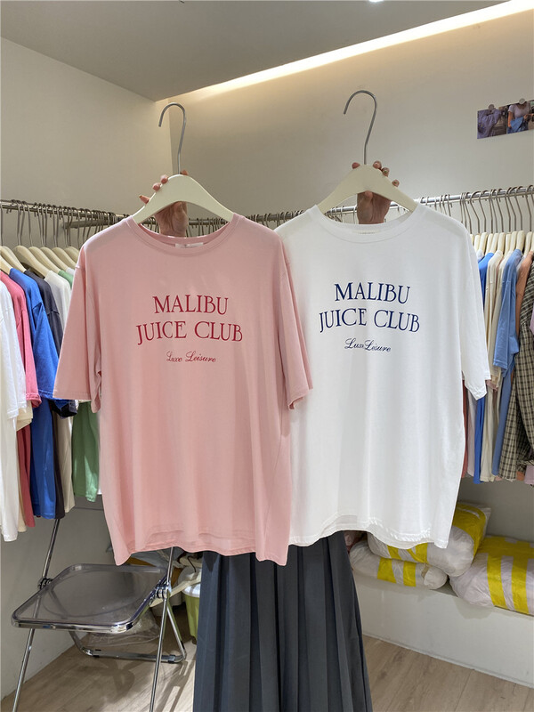 [we are young] casual letter printed loose short sleeve T-shirt 115\zxx