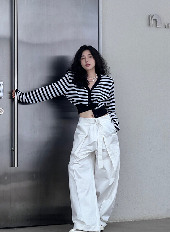 [all in] Korean side buckle short sunscreen shirt 2077\ozq