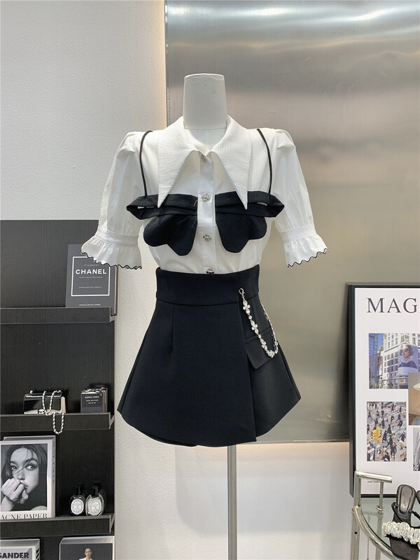 [Linna] Korean fake two piece shirt 82849\jj