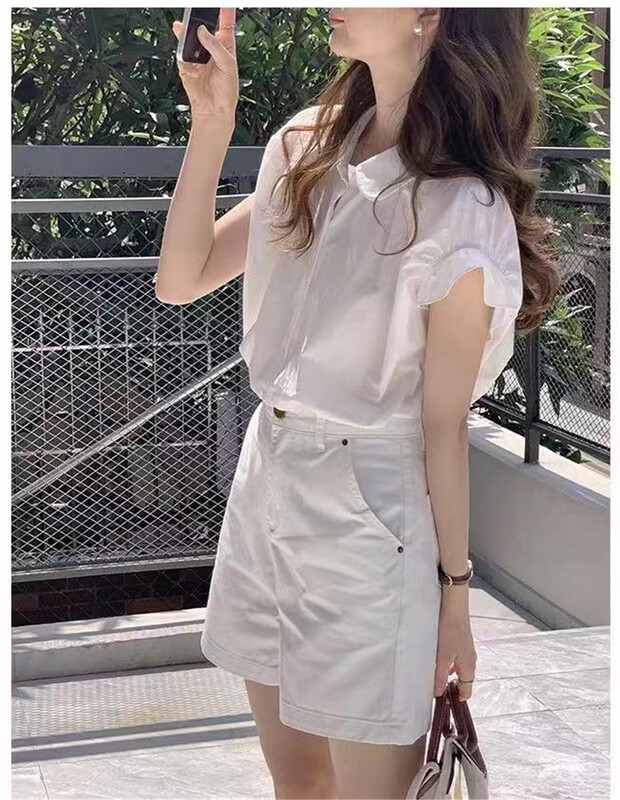 [gill] design sense small fly sleeve loose shirt 1067\zjy