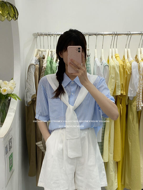 [tea ing] fake two shawls shirt 22t375\hjy