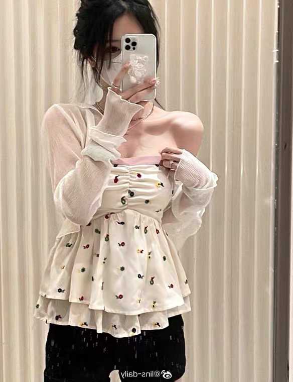 [x · h studio] design sense niche Strapless vest / sling 8082\ozq