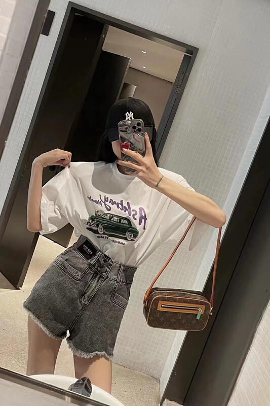 [t one] Korean skinny western style denim shorts 9166\lsl