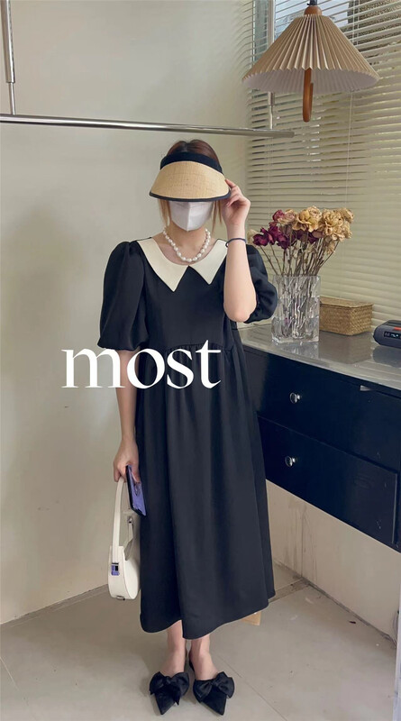 [most] color blocking and crimping lady dress 97220\zjy