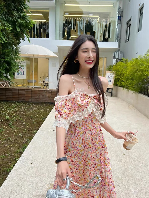 [Linna] fresh and simple floral dress 124648\jj