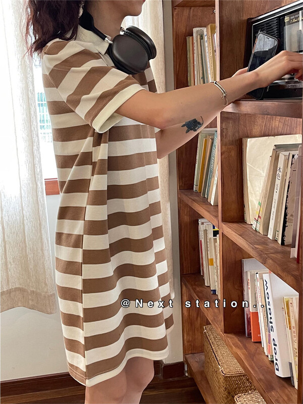 [next station] stripe versatile Korean dress 22300\zjy