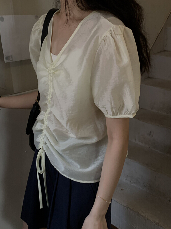 [forming-z] Korean drawstring design shirt 91129\zxl