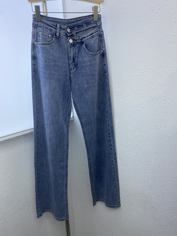 Original price 89.99! [okd] Korean personalized loose high waist jeans 52527-00\zxl
