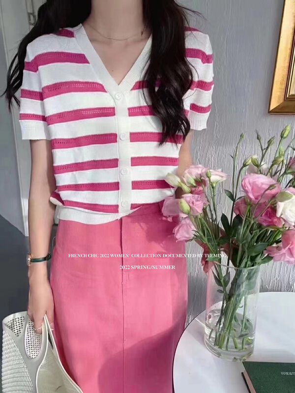 Live 106! [tea ing] stripe fashion versatile shirt 22t379\hjy