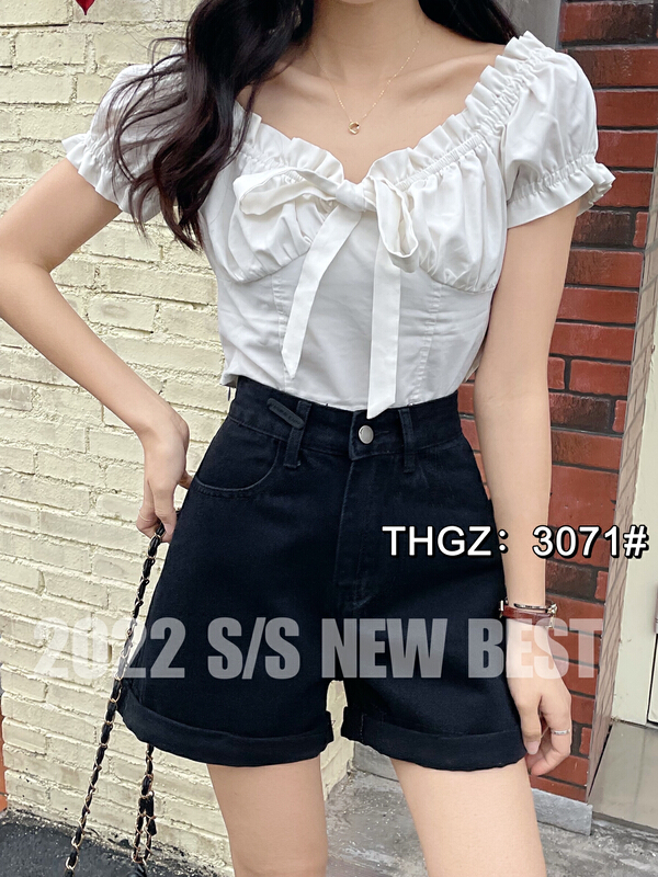 [fairy tale princess] English printed denim shorts 3071-1\hjy