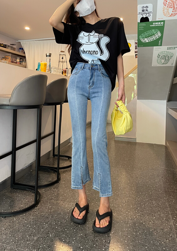 [en Xier] slim and versatile irregular jeans k2616\l