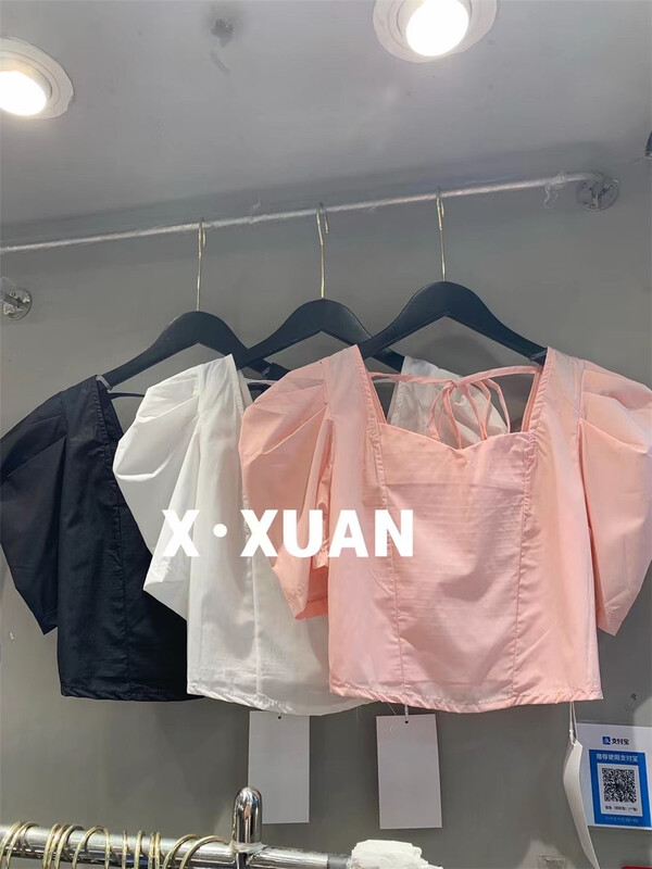 [x.xan] bubble sleeve aging soft shirt 7399\pcz