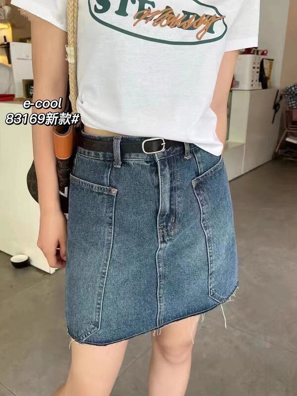 [jeans] fashion large pocket skirt ys1-83169\hjy