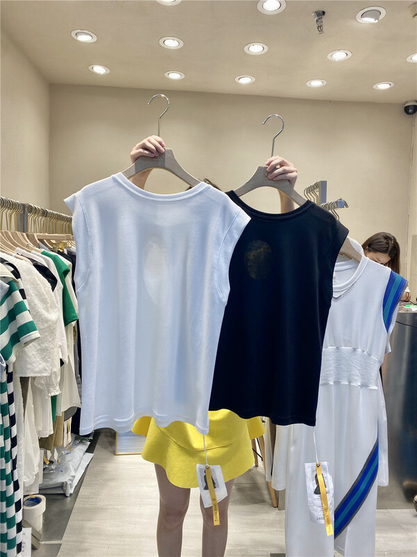 【K】 Casual round neck loose sleeveless vest / sling ys1-5228\jj