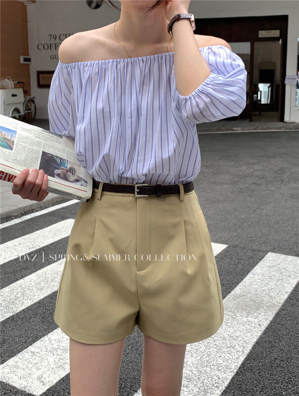 [dvz] fashionable simple and versatile casual shorts (with belt) 9985\zxx