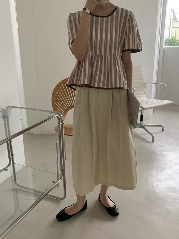 [forming-z] Japanese versatile stripe fashion shirt 91378\csx