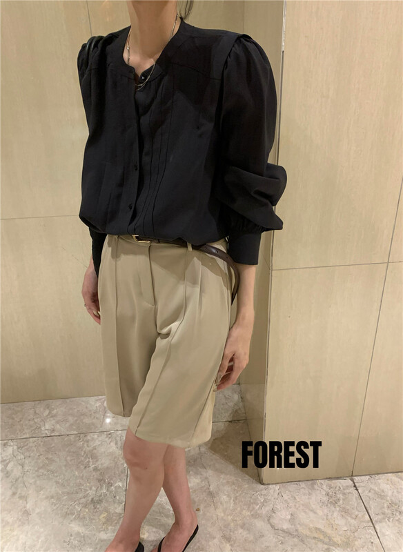 [forest] high waist commuter casual shorts b-8027\l