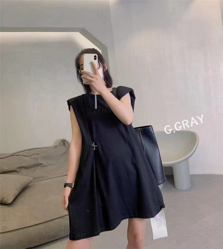 [g.gray] sleeveless solid color simple versatile vest / sling 30196\l