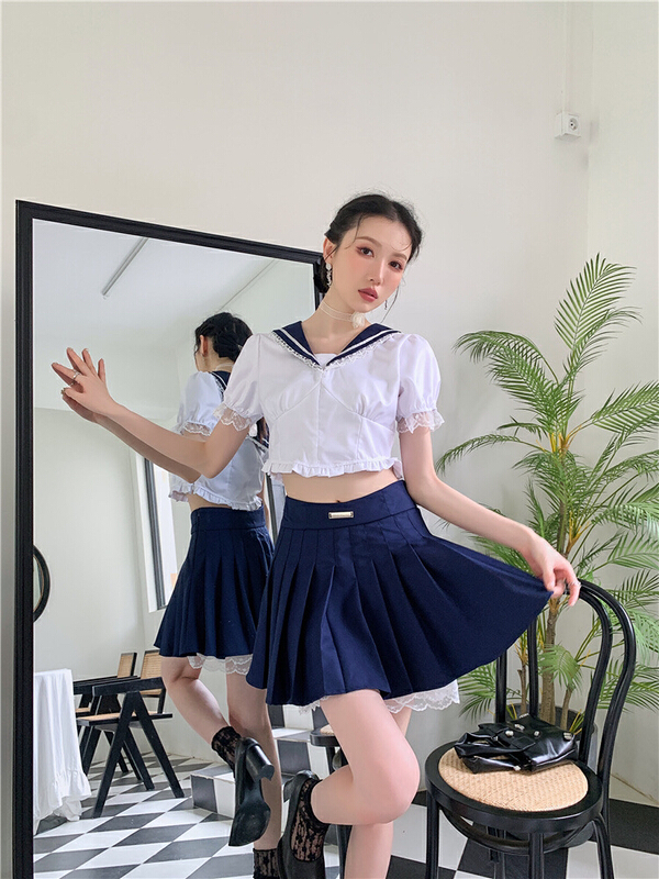 [AC] collegiate Navy JK shirt 7058\jj