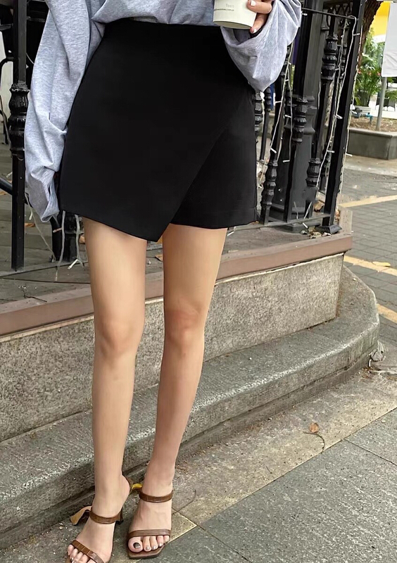 [gogoing] pure color, clean version, simple and versatile skirt pants 7931\lwy